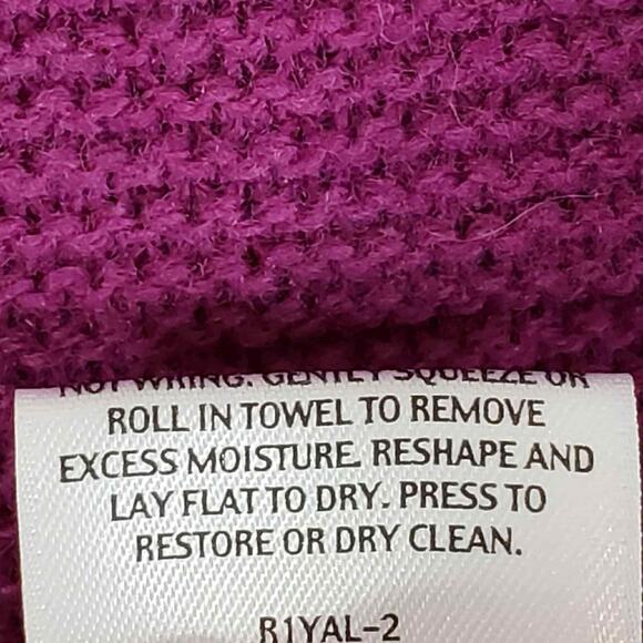 Eileen Fisher Sweater Womens XL Mock Neck Wool Alpaca Blend Pullover Knit Purple - Picture 7 of 8